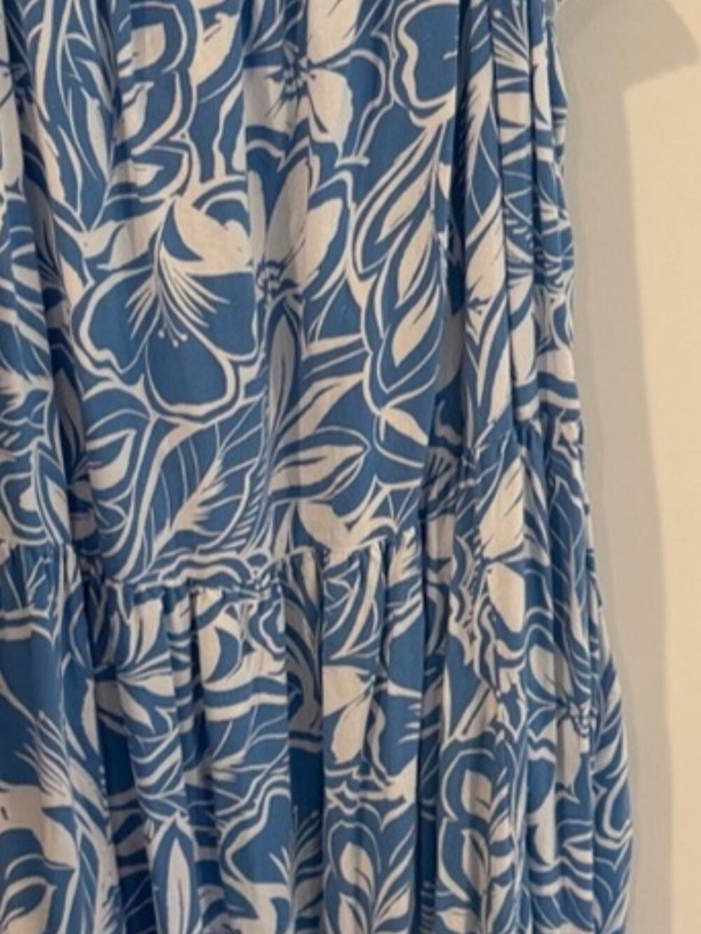 Old Navy Blue and White Floral Spaghetti Strap Dress